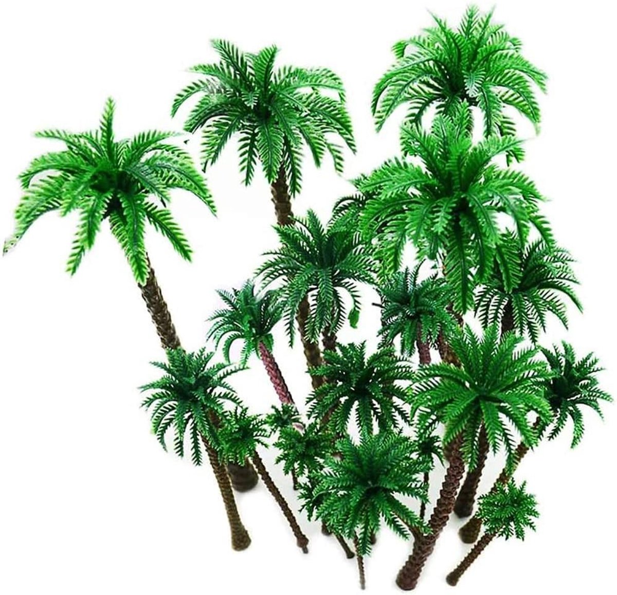 Miniatuur Kokosnootboom Decoraties - 24 Stuks, Perfect voor Strandthema, Aquariums en Creatieve DIY Projecten