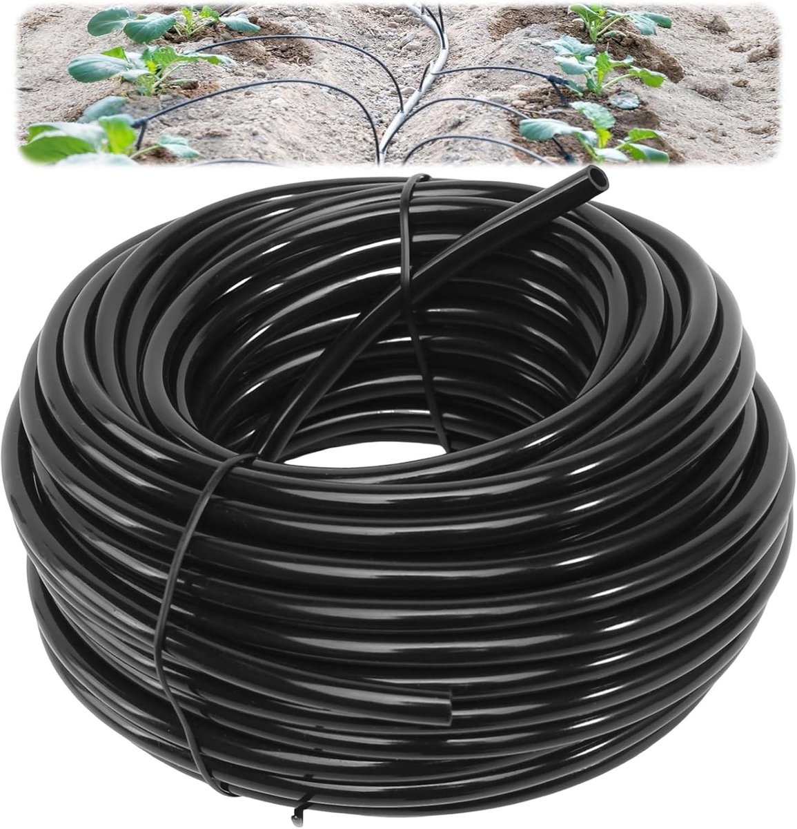 Micro Drip Irrigatieslang 20 m, Binnen Diameter 4 mm, Buiten Diameter 7 mm, Tuin Irrigatie, Waterbesparing, Tuinonderhoud