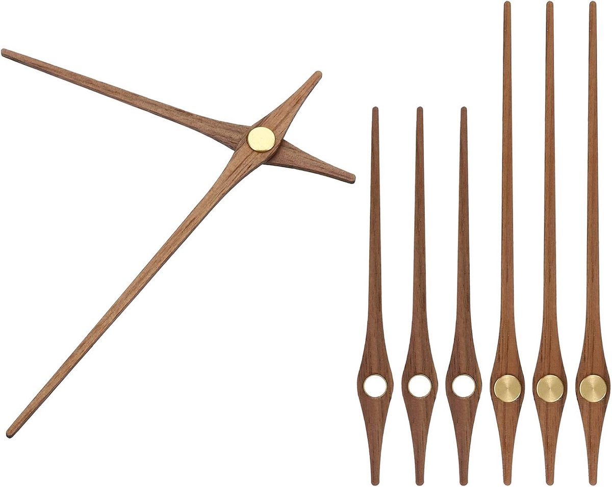 Vervangende Klok Handen Kit, 4 Set Houten Klok Mechanisme Beweging Wandklok Handen Onderdelen Vervanging voor 10 Inch Wandklok Reparatie DIY Home Art Decor, H1