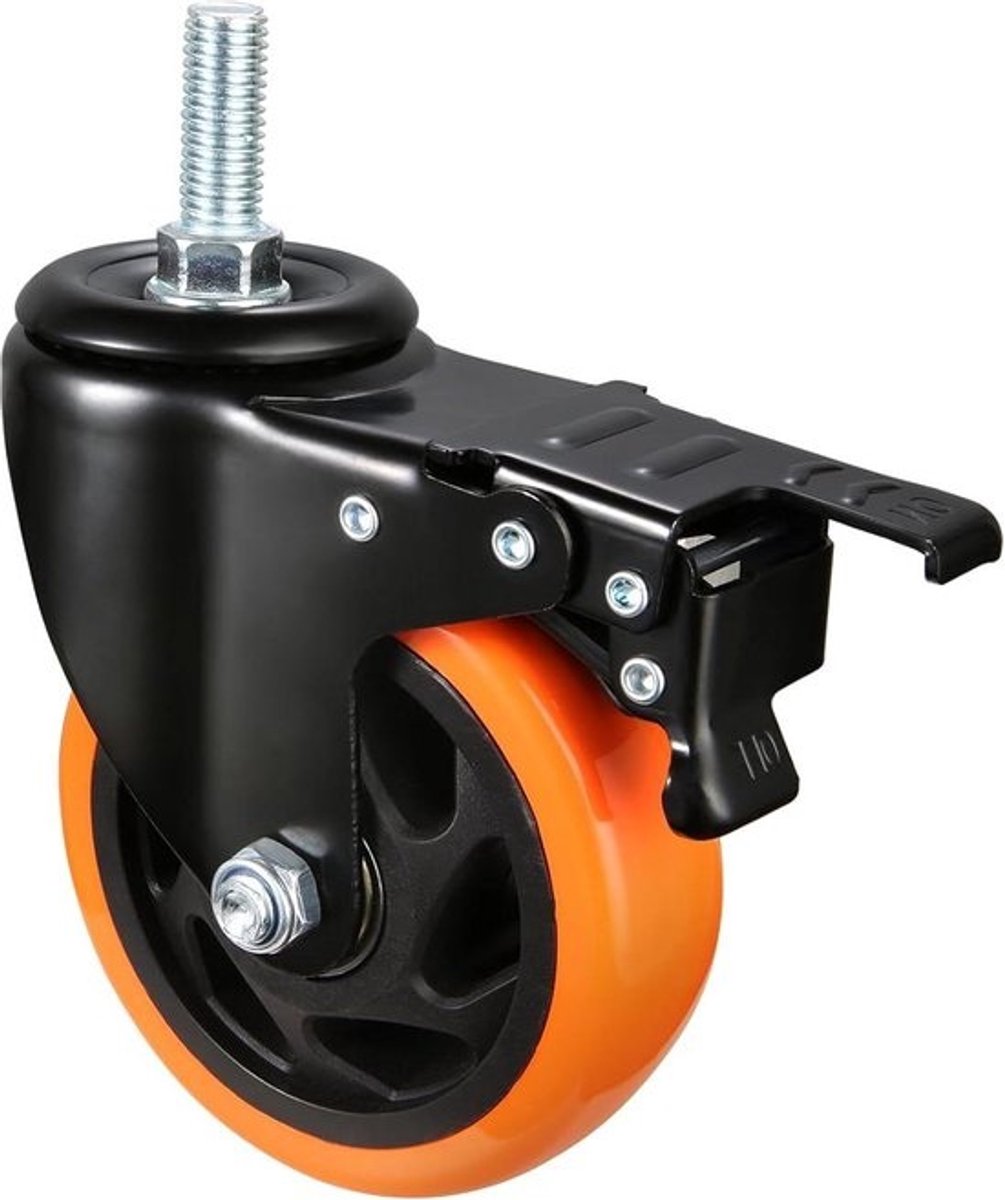 Transportwielen 1016 mm - zware wielen - draagvermogen 200 kg - zwenkwielen - binnen en buiten - industriële wielen - dubbele kogellagers - meubelwielen - loopwielen