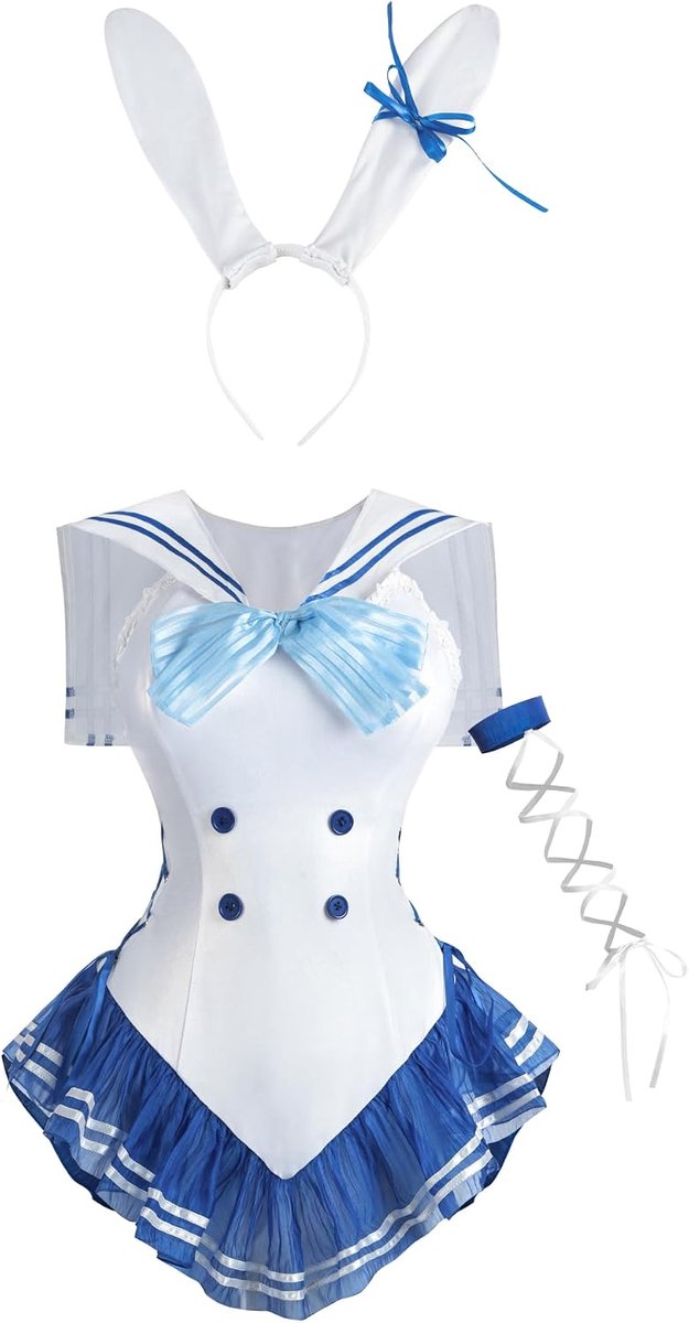 Bunny-kostuum voor vrouwen, Sakurajima Mai, cosplay-kostuum, anime, Senpai Bunny Suit met oren, volwassenen