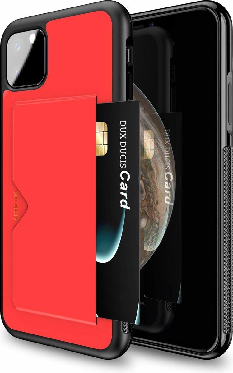 Dux Ducis - Hoesje geschikt voor iPhone 11 Pro - Pocard Series - Back Cover - Rood