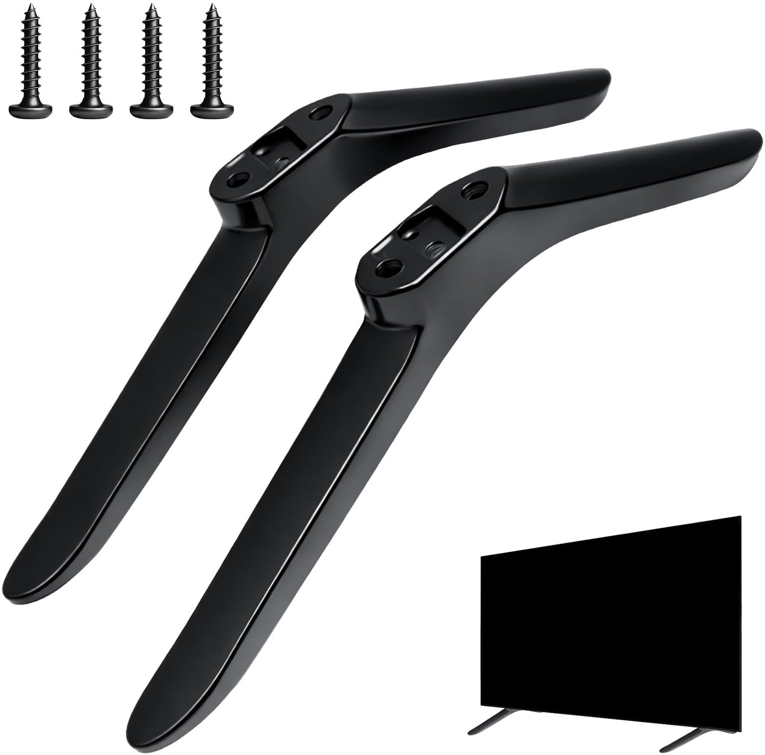 Tv-standaard 32-55 inch - universele tv-poten - stabiele tv-houder - zonder boren - Vemera