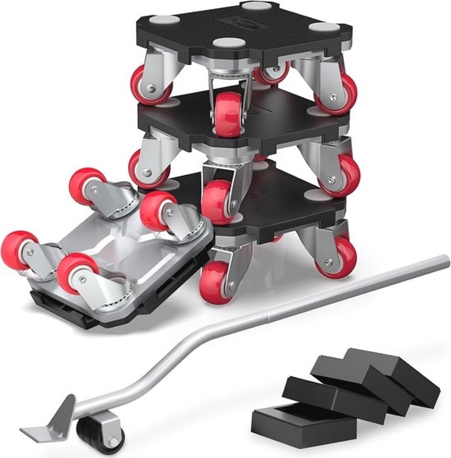 Meubelverhuizers: dollyset met 4 wielen - Meubellift voor 550 kg