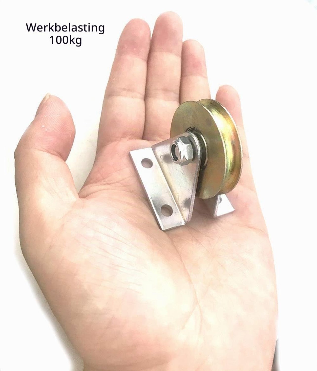 U Groefwiel 38mm - Heavy Duty Staal - Stijf - 100kg draagvermogen - Vemera