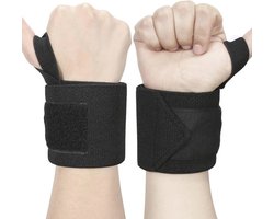 GLEEMEN polsbandages voor gewichtheffen - 2 stuks - Rekbare katoenen steun met duimlus - Verstelbare trainingsmanchetten