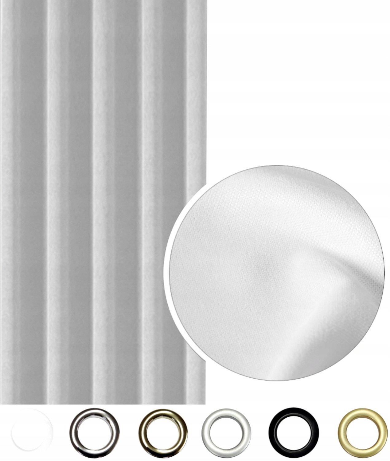 PRESTIQUA EFE Gordijn 150x150cm Wit - Verduisterend & Stijlvol