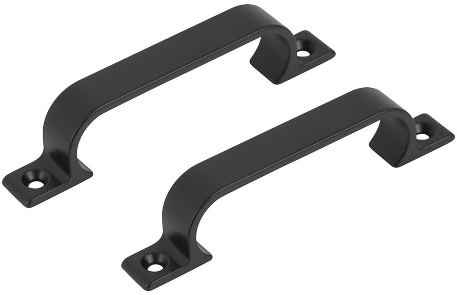 Differnz Meubelgreep - Recht Model met Ronde Hoek - 96 mm - Set van 2 Stuks - Mat Zwart - Gewicht 65 Gram - Blisterverpakking - Geschikt voor Kastdeurtjes en Lades