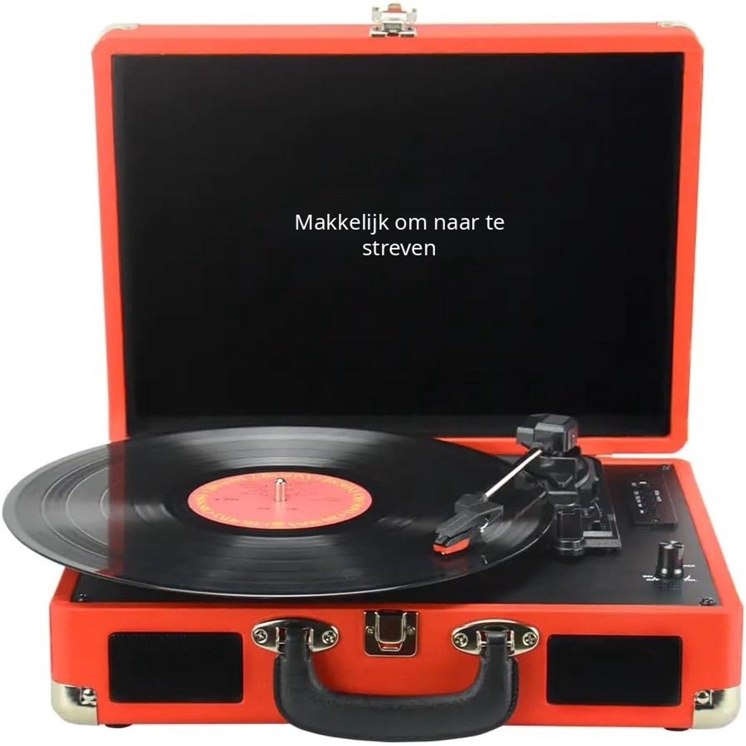 Kavora Platenspeler Bluetooth - Vinylspeler - Vintage Vinylspeler - Rood - 35cm x 27cm x 12cm