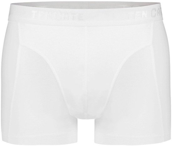 Witte Ten Cate short met elastische tailleband met merklogo.
