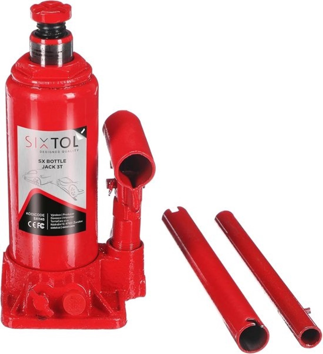 Hydraulische stempelkrik 3T - compacte, draagbare krik voor auto's