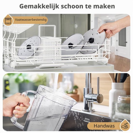 Keukenmachine Multifunctioneel - 1300 W Vermogen - 2,5 Liter Mengkom - ABS En RVS - Voor Mengen En Kneden — afbeelding 4