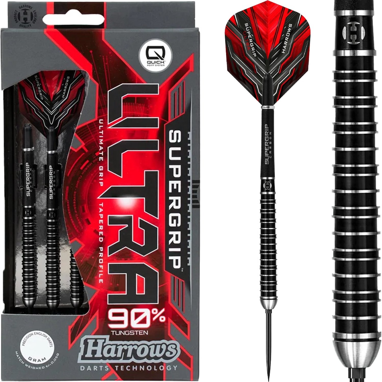Harrows Supergrip Ultra Quick Point 90% - Dartpijlen