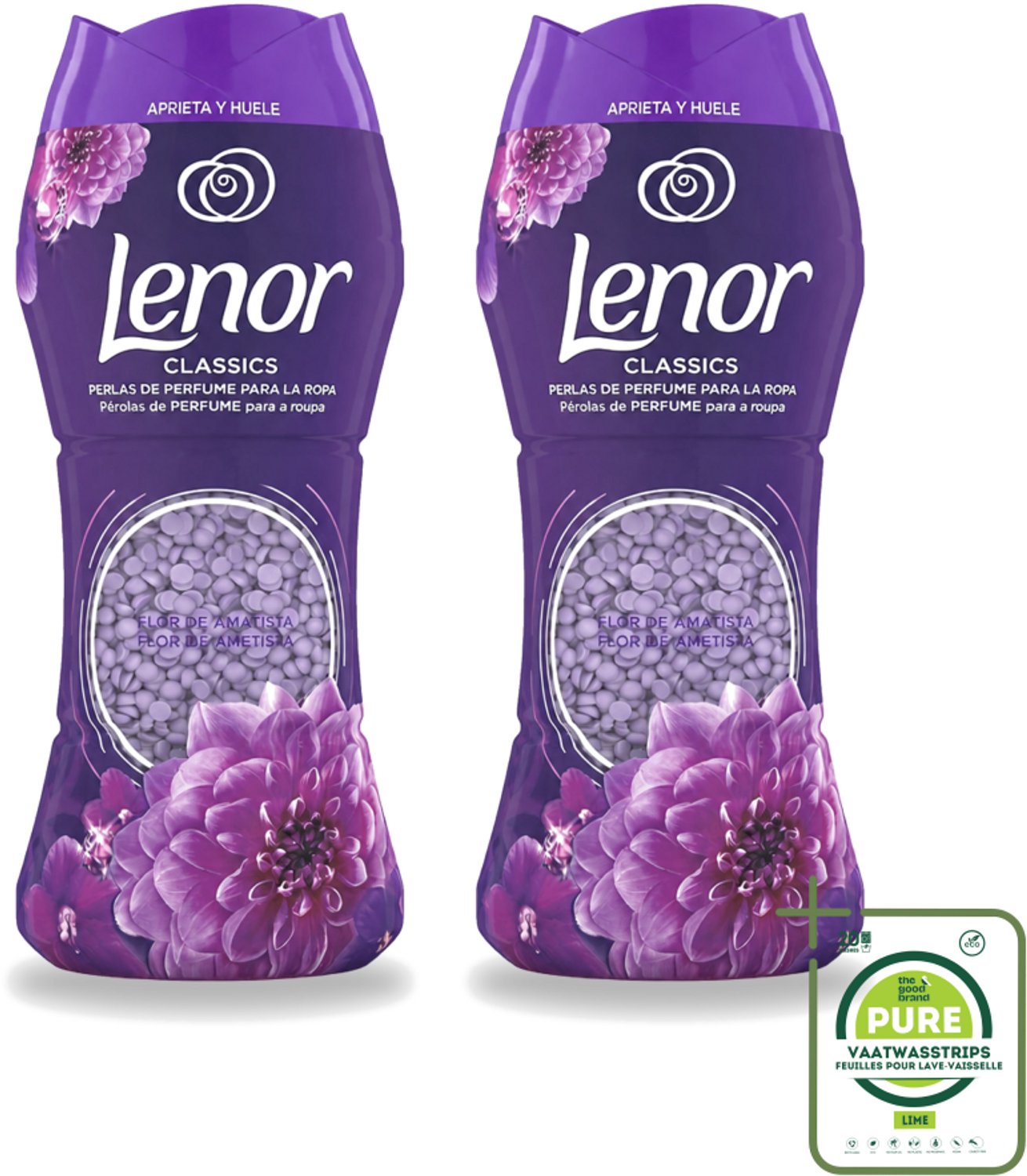 2 x Lenor Unstoppables – Geurbooster – Amethyst – 210 g - Grootverpakking - Vaatwasstrips - Geurbooster Was - Wasgeur - Wasgeur Intens - Wasgeur Langdurig - Wasgeur Amethyst