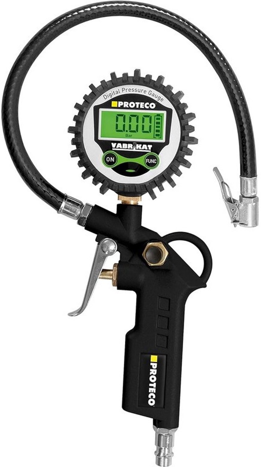 Digitale luchtdrukmanometer met pomp - verlicht display