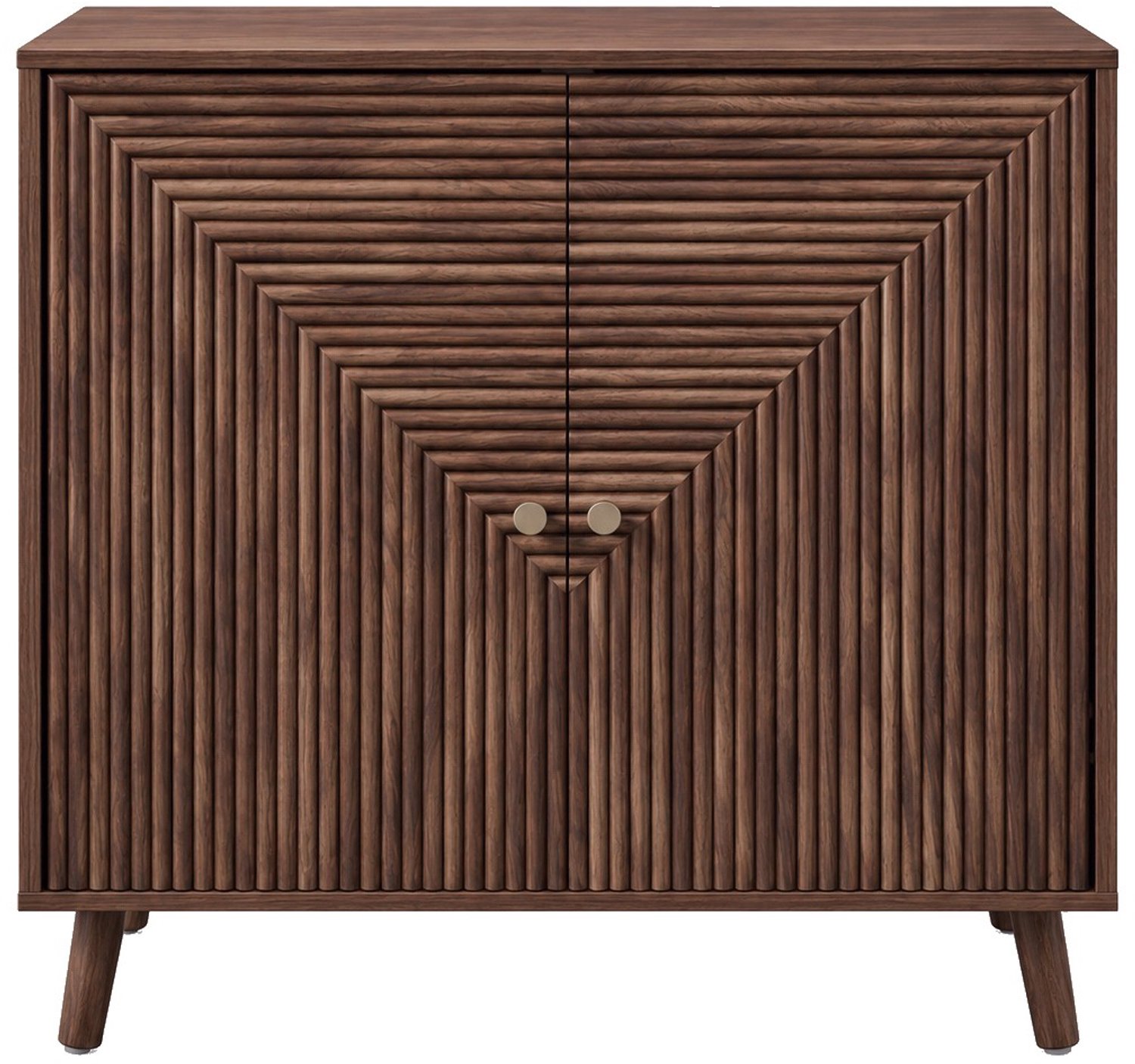 CALICOSY - Dressoir 2 deuren met lamellen-effect in L-vorm, L80 cm - EDEN