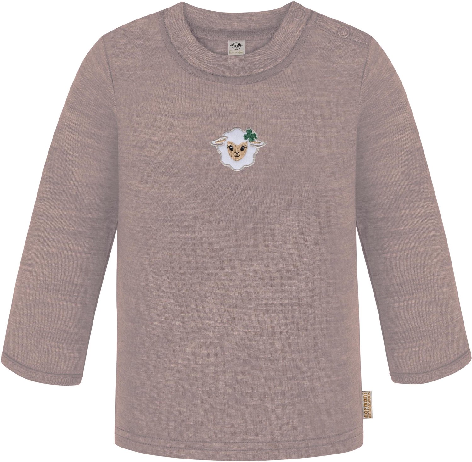 Baby-merino-shirt met lange mouwen „Taupo“