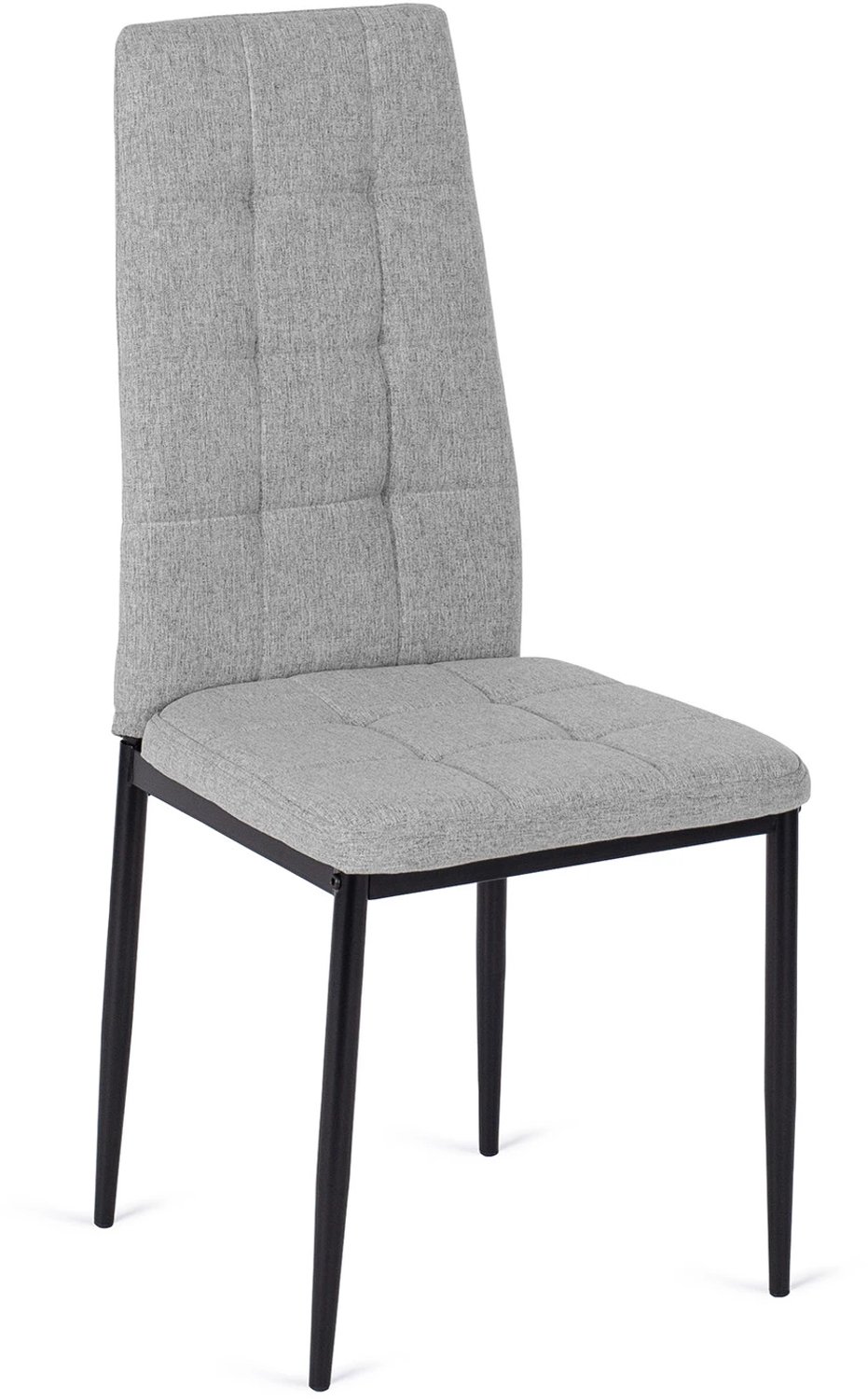 Mebel Elite TEX-serie - Gestoffeerde Eetkamerstoel - Grijs - Loftstijl Grijs;Zwart