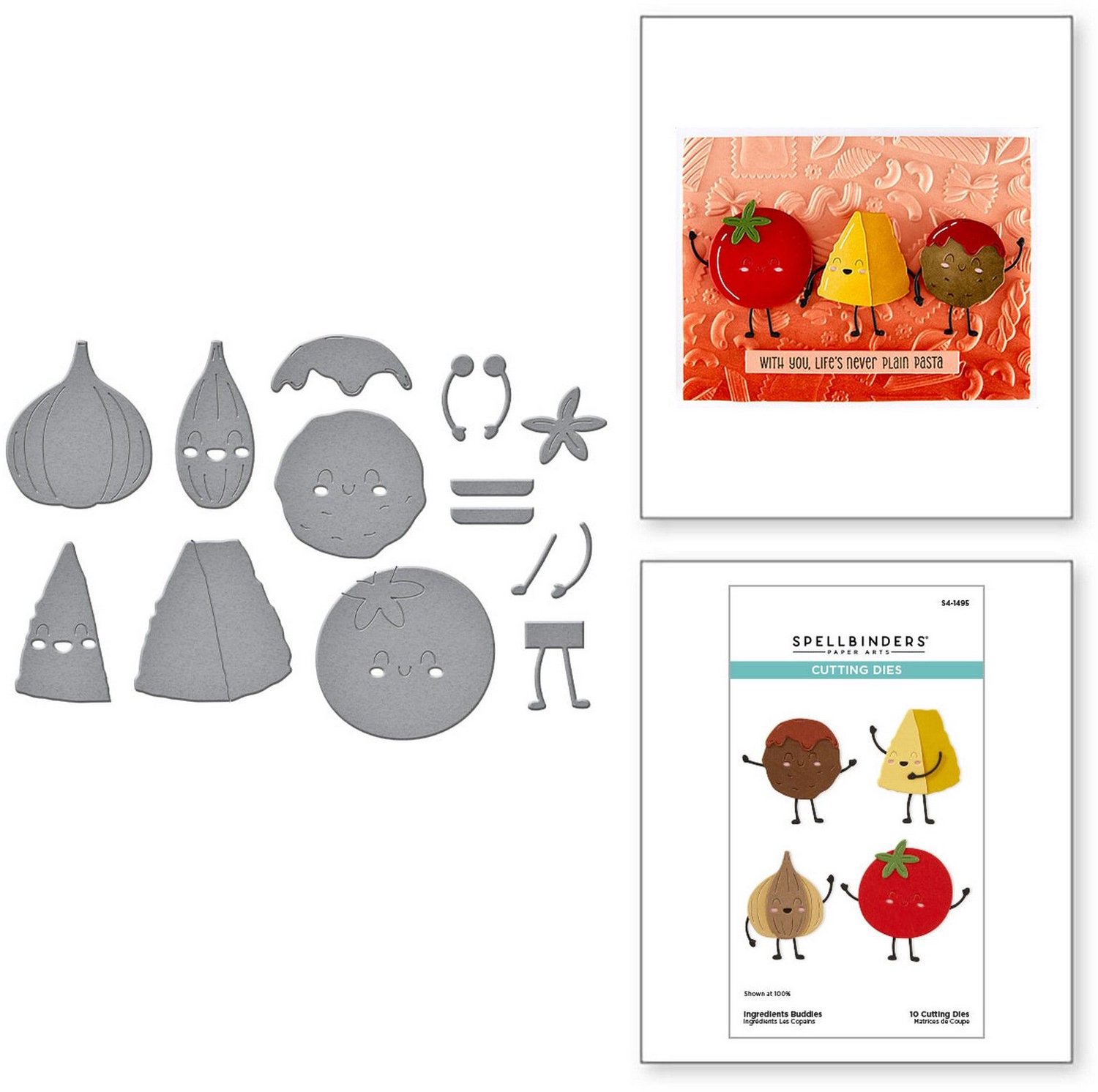 Spellbinders Snijmallen - Ingredients Buddies - 10 st.