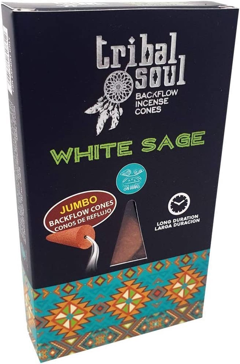 Wierook kegels terugstroom - Pack van 10 - Witte salie - creëert een rustgevende sfeer - Vemera