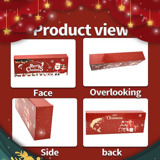 Kerst adventskalender visserij uitrustingsset- complete telescopische hengel en spinmolen pakket met kunstaas- ideaal kerstcadeau voor vissersliefhebbers — afbeelding 3