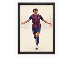 Lamine Yamal Vintage Poster | Retro Voetbal Art | FC Barcelo