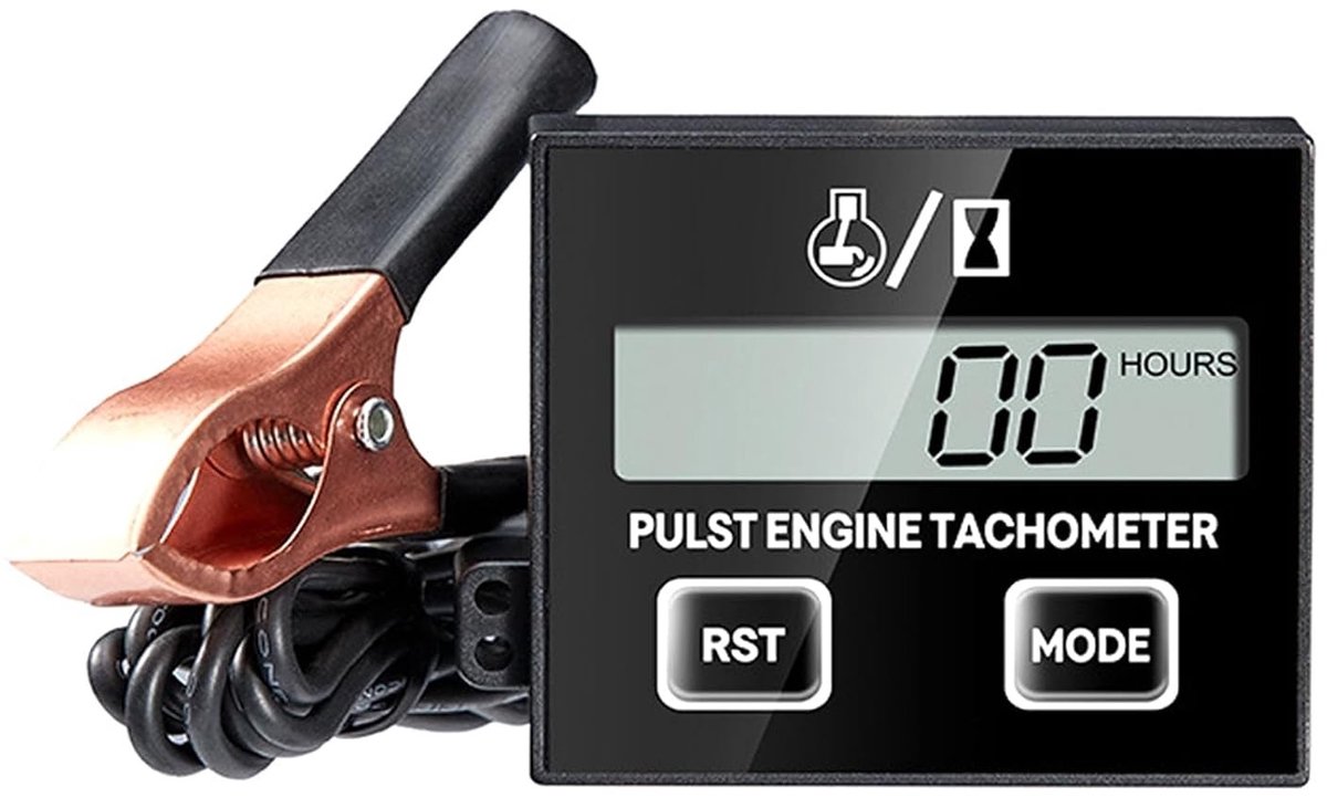 Digitale Tachometer voor Chainsaw, Motorfiets en Grasmaaier - Waterdicht, LCD, Hoge Precisie (100-30.000 rpm)
