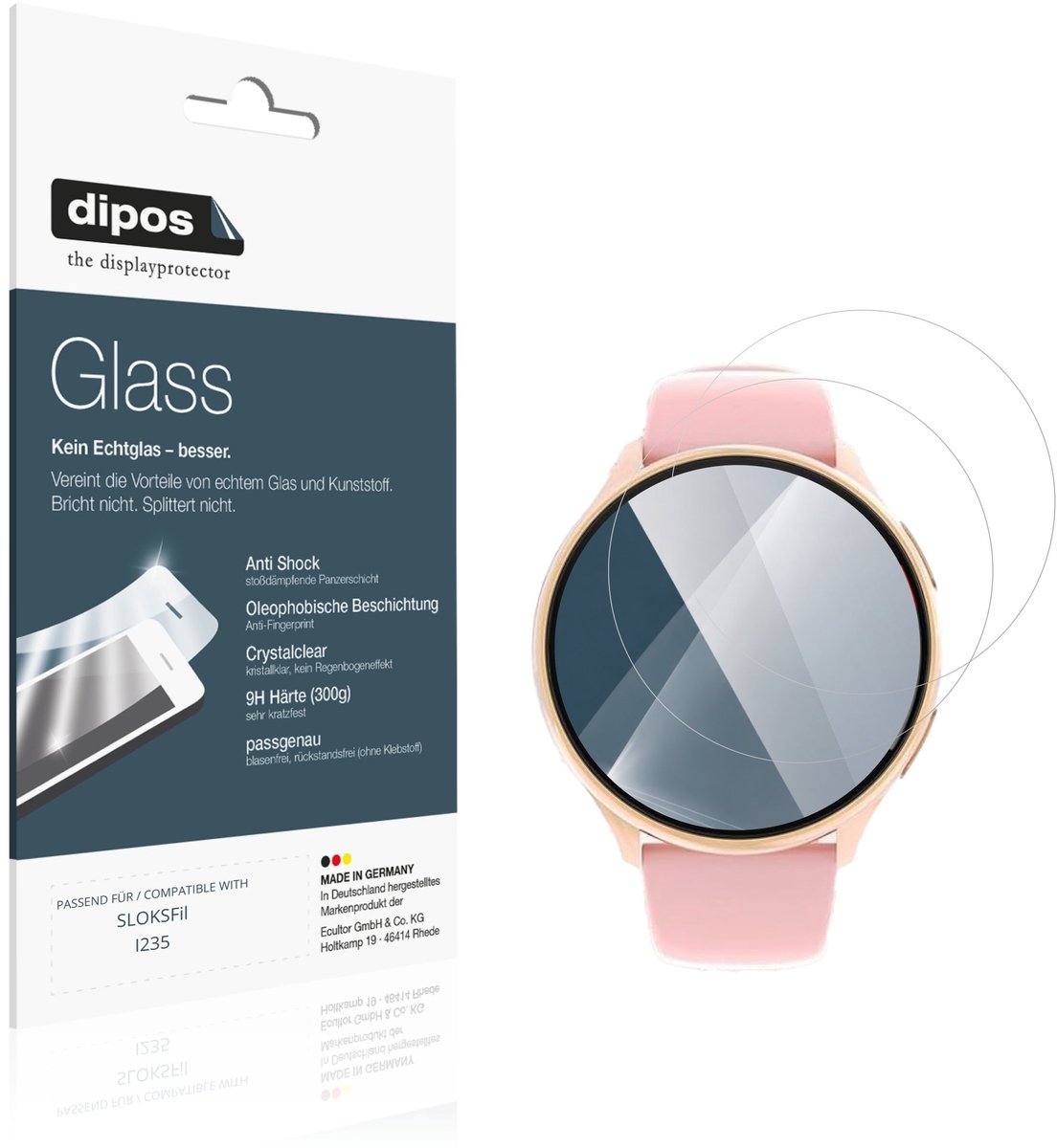 dipos – 2x Pantserfolie geschikt voor SLOKSFil I235 | 9H Screenprotector