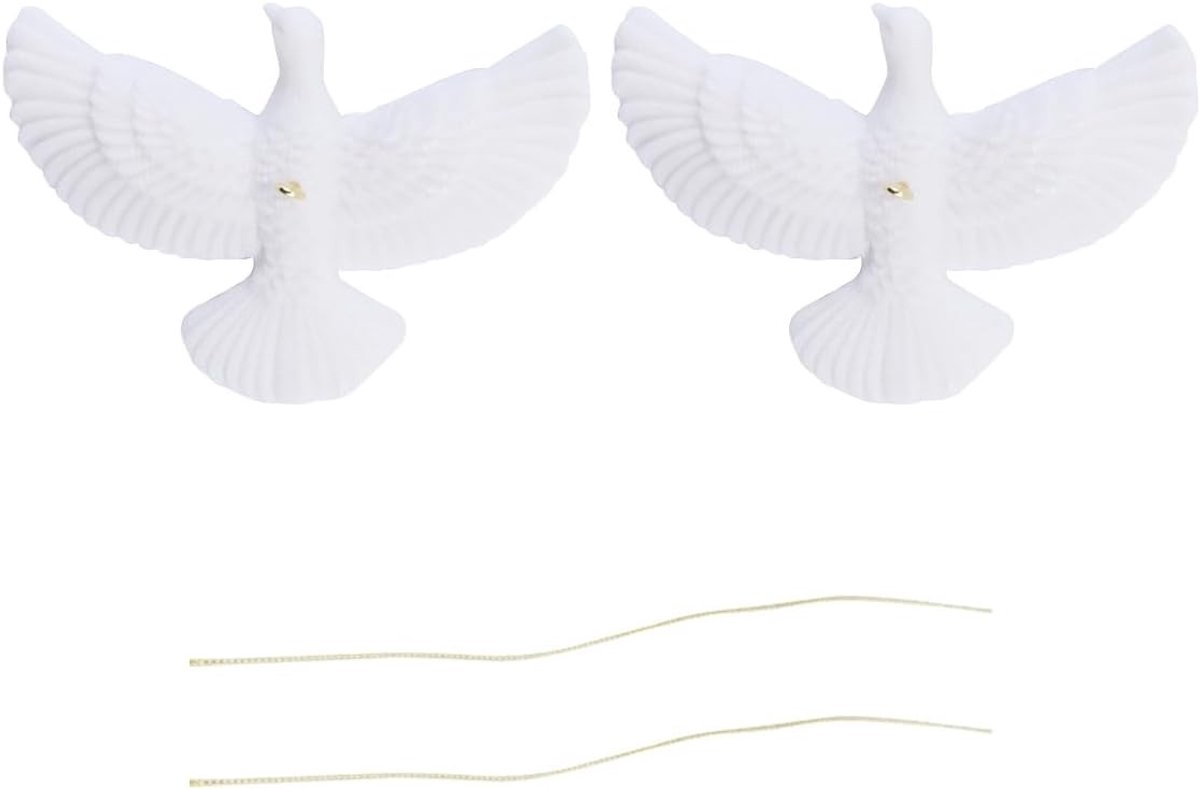 2 Stuks Hanger met Schildpadden Doves van Hars, Symbool van Vrede en Liefde, Elegante Decoratie voor Kerstboom, Krans of Cadeau