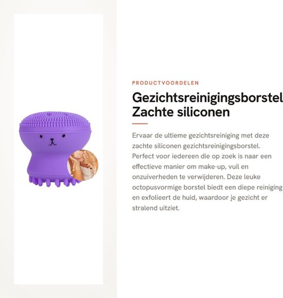 Dailygoods- Gezichtsreinigingsborstel - Zachte Siliconen - Exfoliërend - Diepe