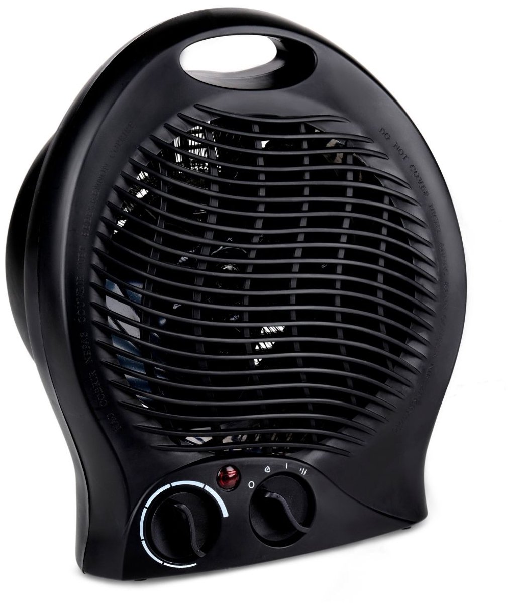 Kinzo Ventilatorkachel 2000W - Zwart - 2 Warmtestanden - Koude Luchtfunctie - Oververhittingsbeveiliging - Draaggreep - Kantelbeveiliging - 23x13x27 cm - GS Keurmerk