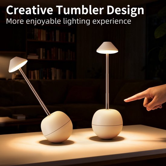 LED-nachtlampje (oplaadbaar) - Creatieve decoratieve tafellamp - Afstandsbediening voor op het bureau - Sfeerverlichting naast het bed — afbeelding 3