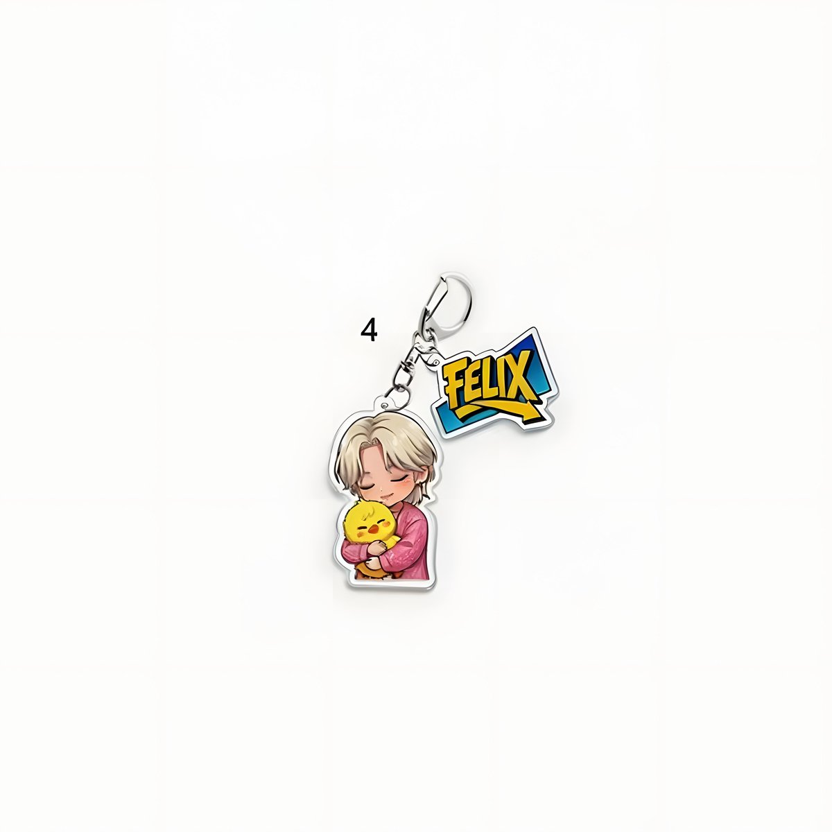 KPOP Stray Kids SKZ Felix Acrylic Keyring Plush Hug [Sleutelhanger]