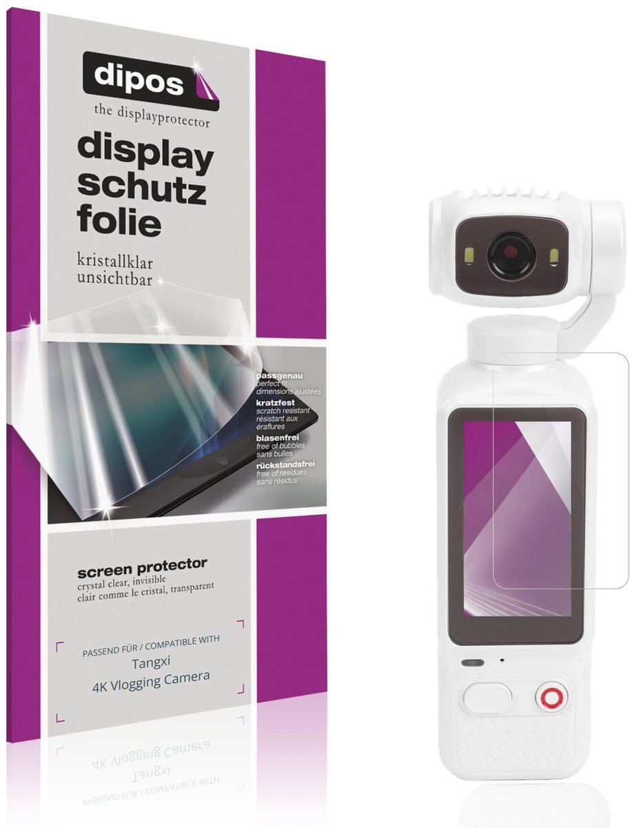 dipos – 4x Beschermfolie geschikt voor Tangxi 4K Vlogging Camera | Krasbestendige & heldere Screenprotector Ultra-Thin