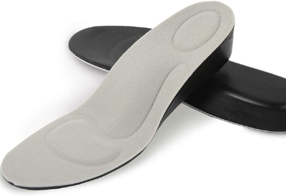 Ademende hoogteverhoging met arch support, schokdempende inlegzolen voor extra lift en comfort voor mannen en vrouwen