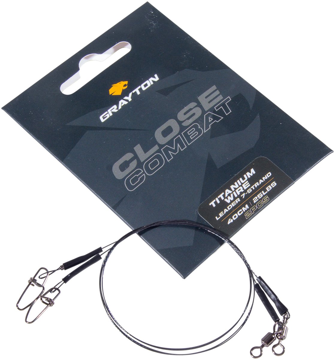 Grayton Close Combat Titanium Wire Leader 7-Strand 40cm 25lb (2 Stuks) - Roofvis Onderlijn