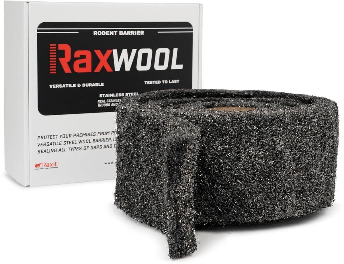 Knaagdierwerende Afdichtingsband - Grijs - 3 m x 10 cm - Zelfklevend Staalwol voor Deuren en Ramen - Voor Binnen en Buiten