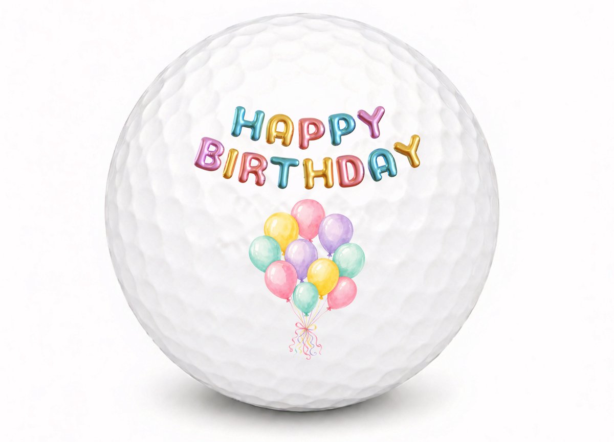 Golfballen Happy Birthday Ballonnen - Verjaardag Golf Cadeau - 2 stuks - Wilson