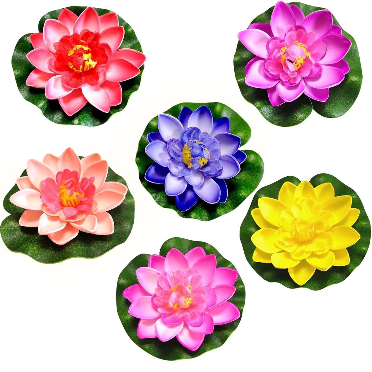 Elzusha - Drijvende Lotusbloesem - EVA-schuim - 10 cm - 6 stuks