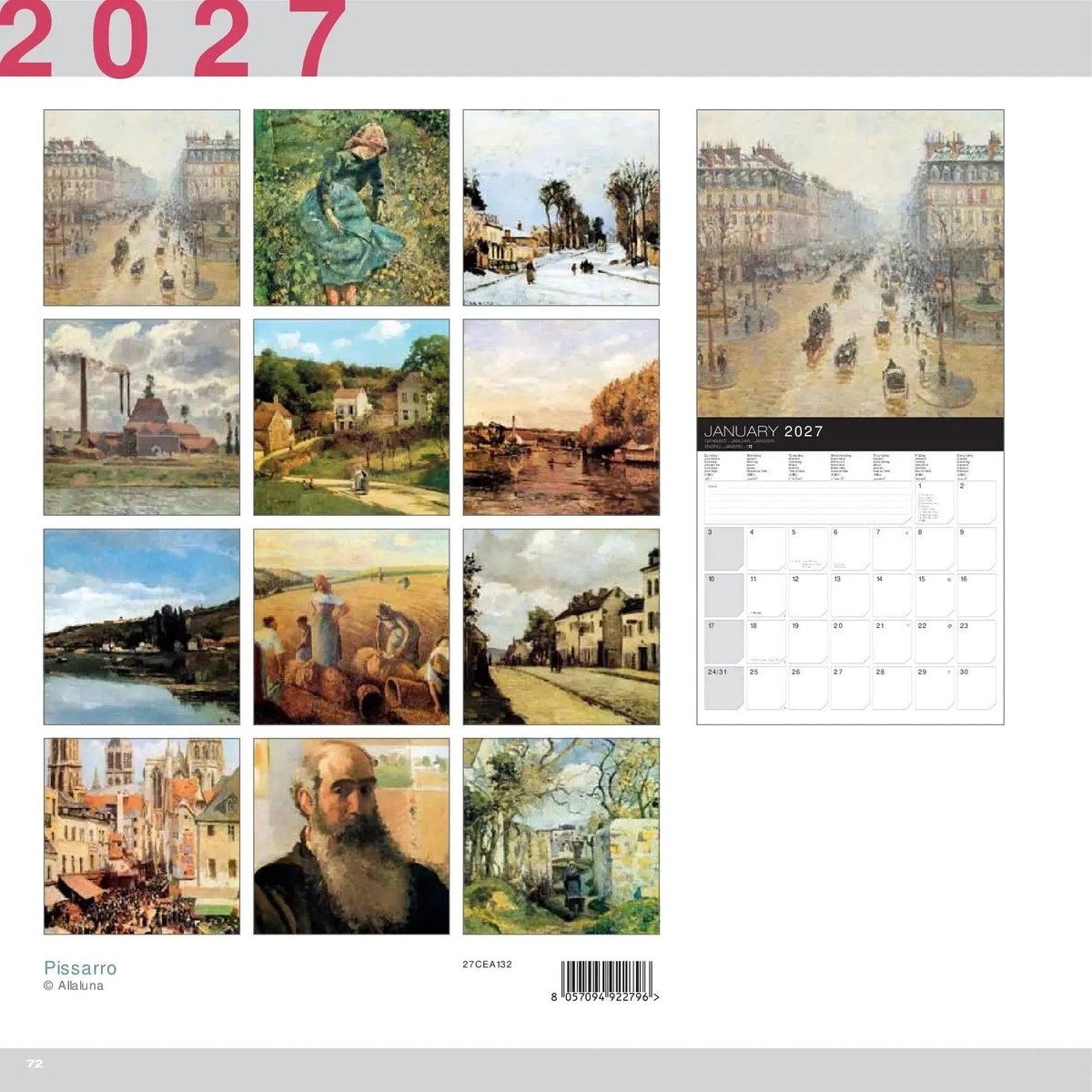 Pissarro Kalender 2027