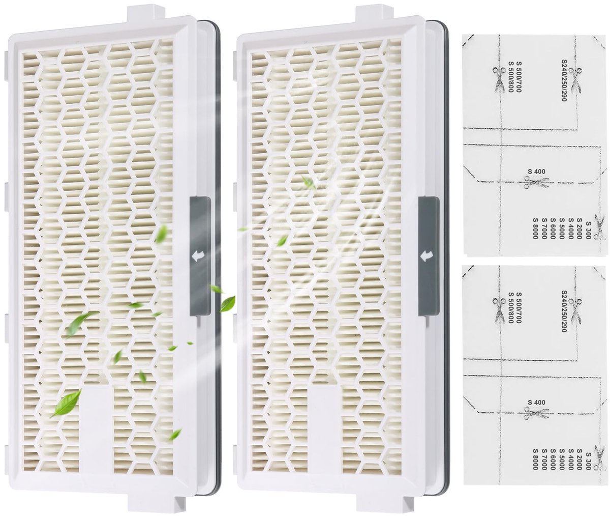 Elzusha - 2 x Air Clean Plus 50 stofzuigerfilter voor Miele C2/C3 - vervangfilters