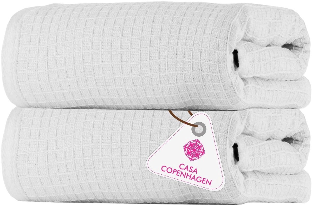 Elzusha - Set van 2 Badhanddoeken 600 g/m² in Wit