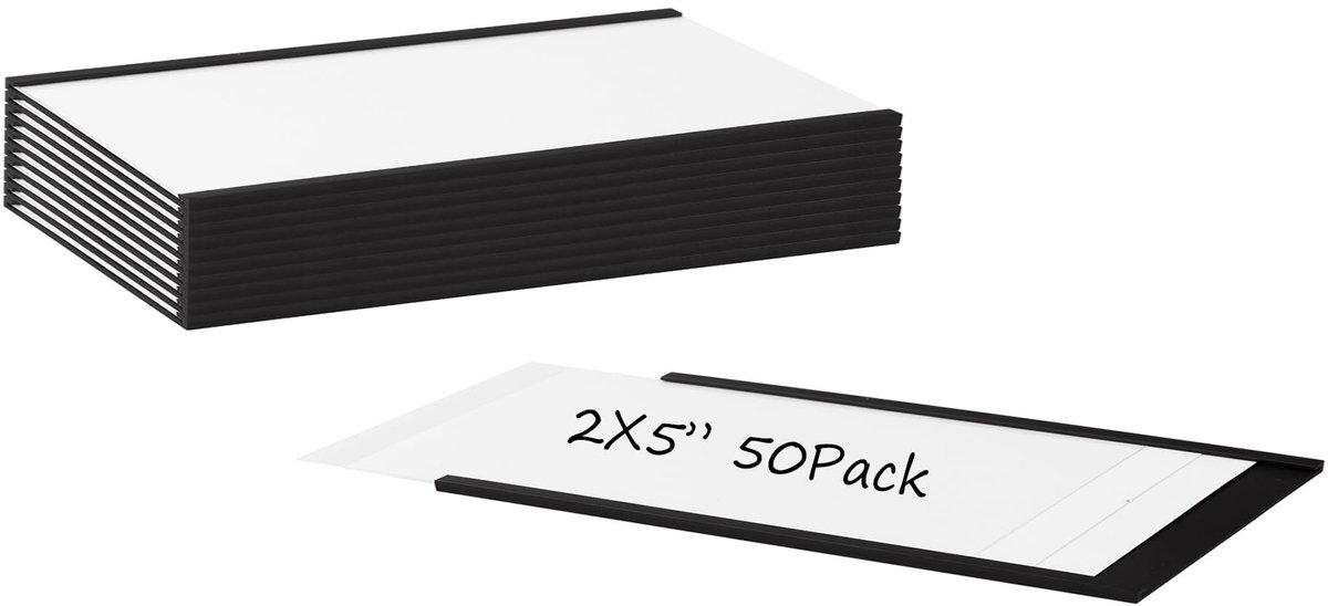 Elzusha - 50 Stuks Magnetische Labelhouders voor Organisatie
