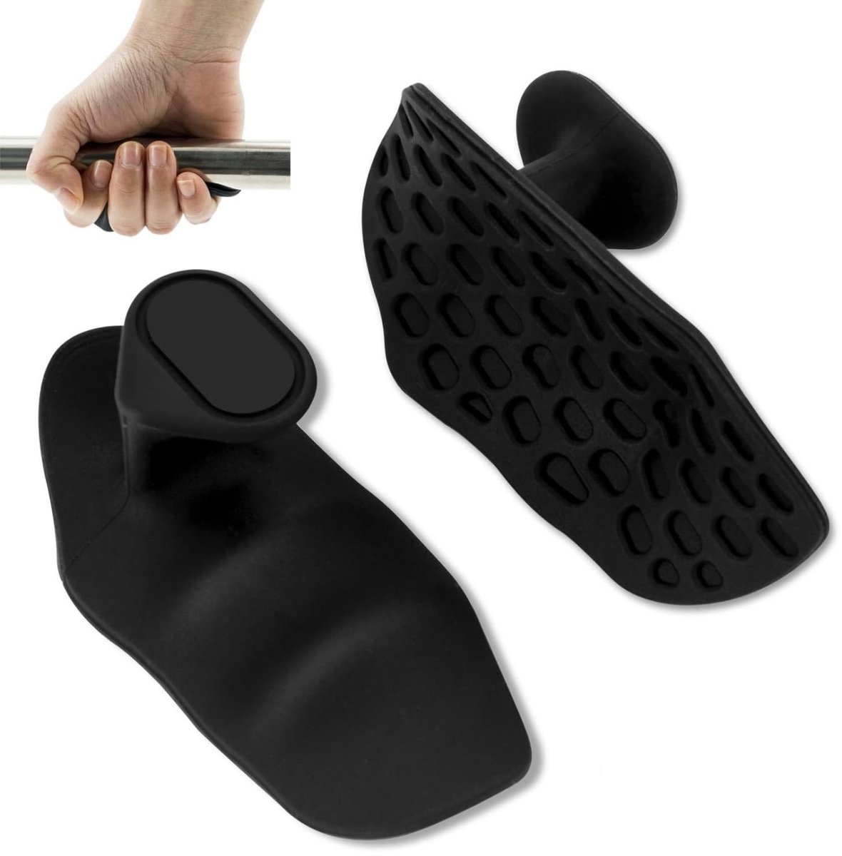 Elzusha - Anti-slip Gym Grips - Zwart silicone grip pads voor fitness