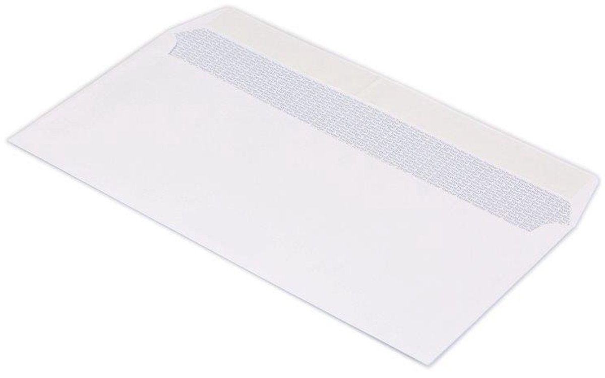 Elzusha - Self-Adhesive Enveloppen Long - Wit - 250 Stuks
