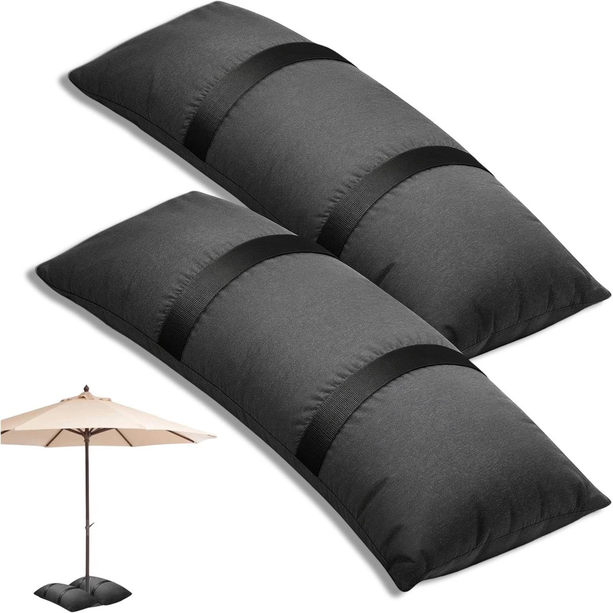 Elzusha - Zandzakken voor parasols en paviljoens - 2 stuks van 25 kg