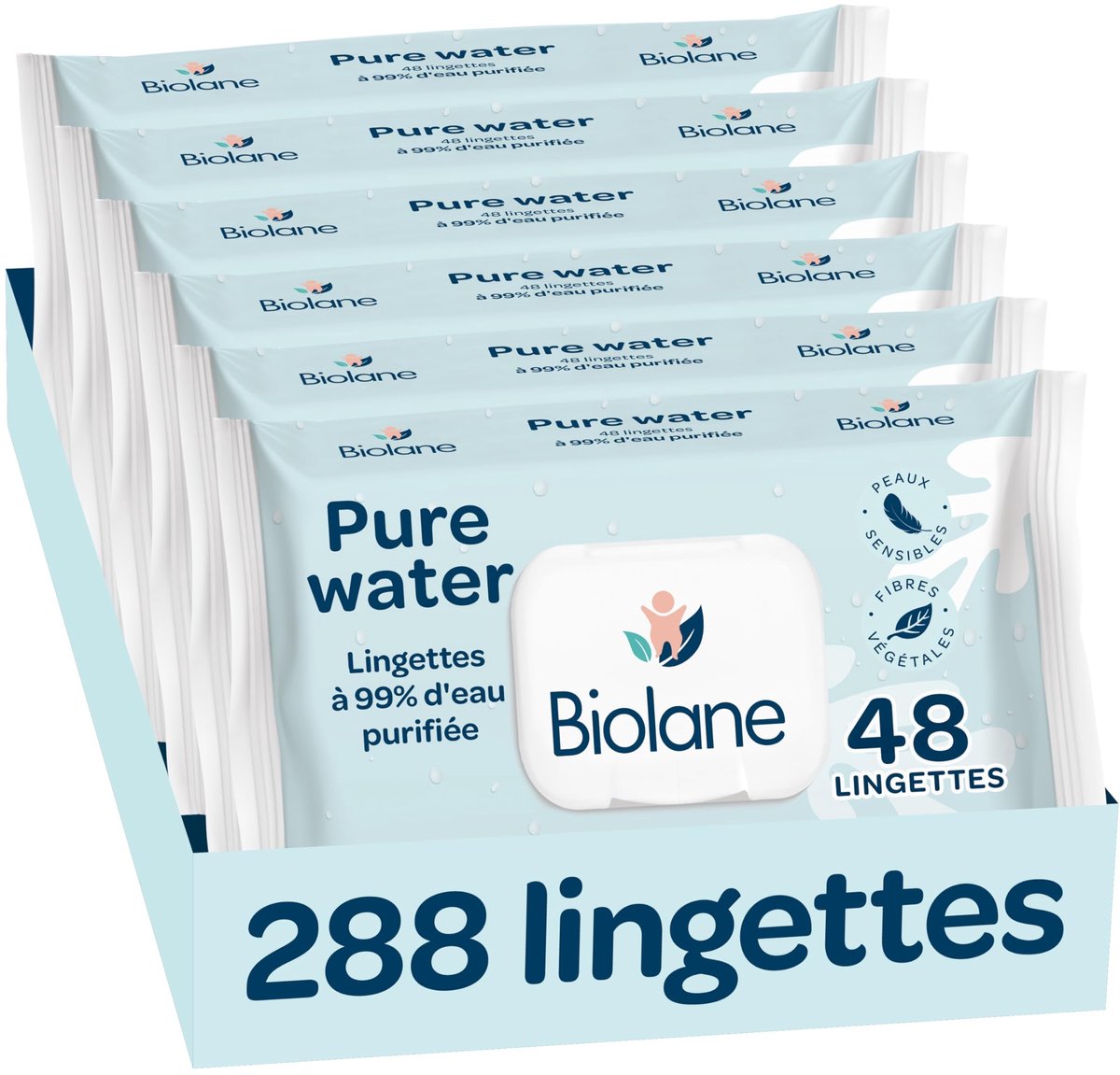 Elzusha - Pure Water Reinigingsdoekjes - Set van 6 Packs