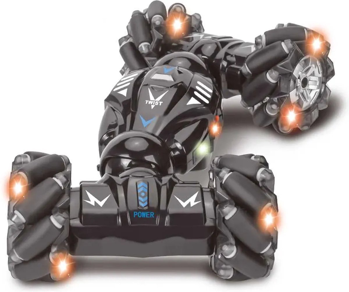 YAR - RC Stuntauto met Handbesturing – Gebarenbesturing – LED Verlichting – Oplaadbaar – Offroad Op Afstand Bestuurbare Auto – Zwart