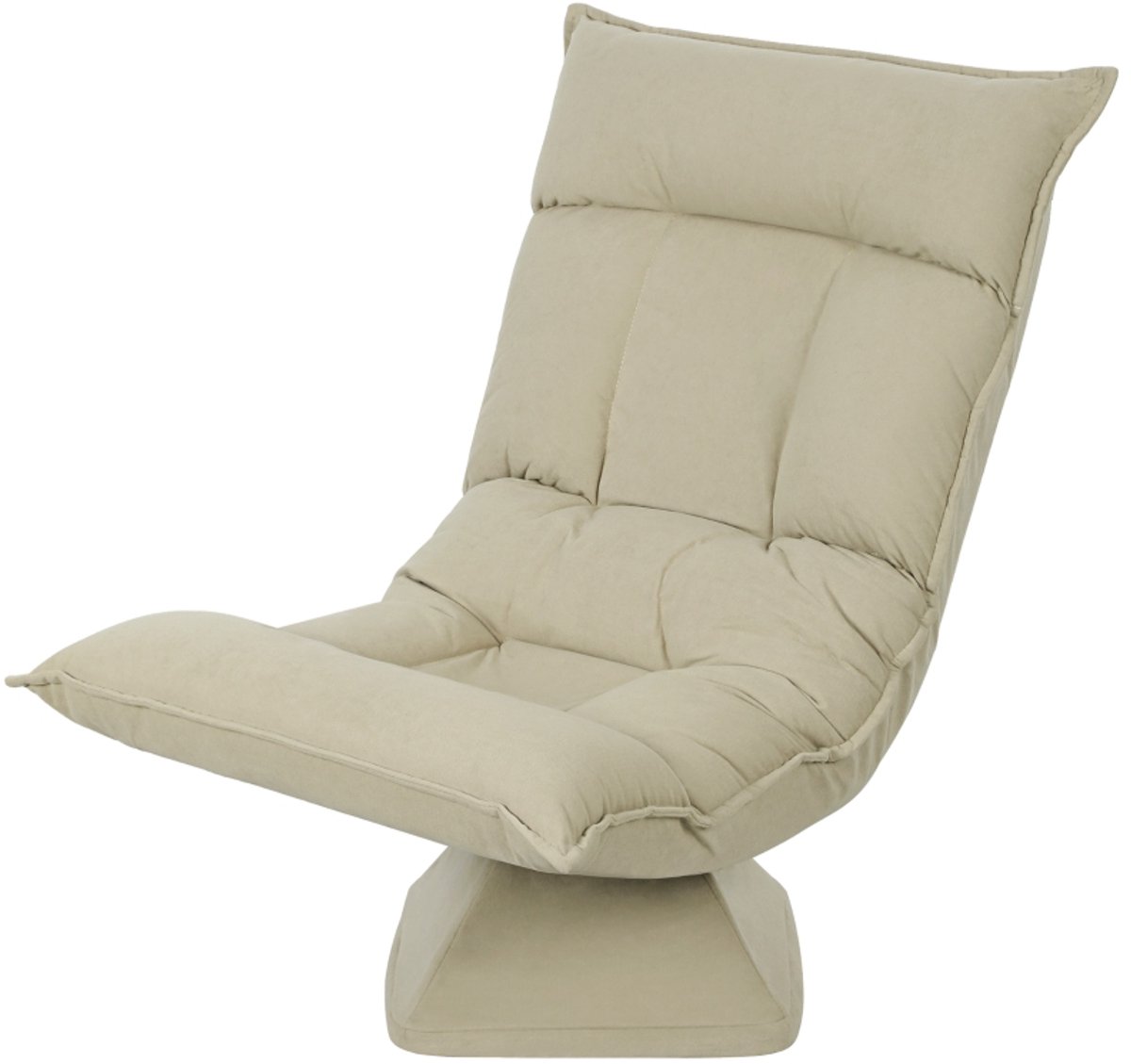 Ropilly 360 Graden Draaibare Vloerstoel - Opvouwbare Lazy Sofa - 5 Standen - Stof - Woonkamer & Gaming - Beige