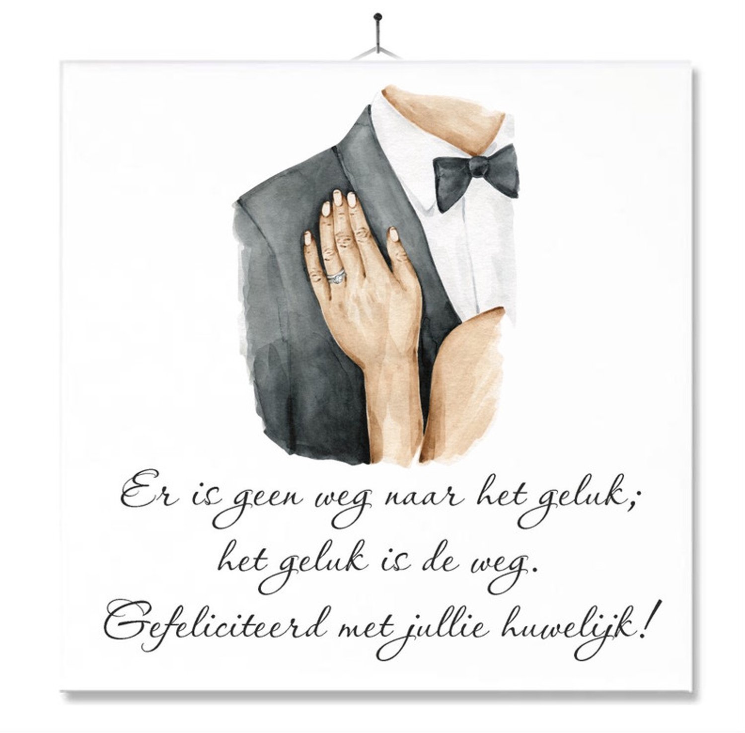 MC Living Tegel Met Opdruk | Kado | Cadeau | Huwelijk | Gefeliciteerd met jullie huwelijk Ontwerp 1